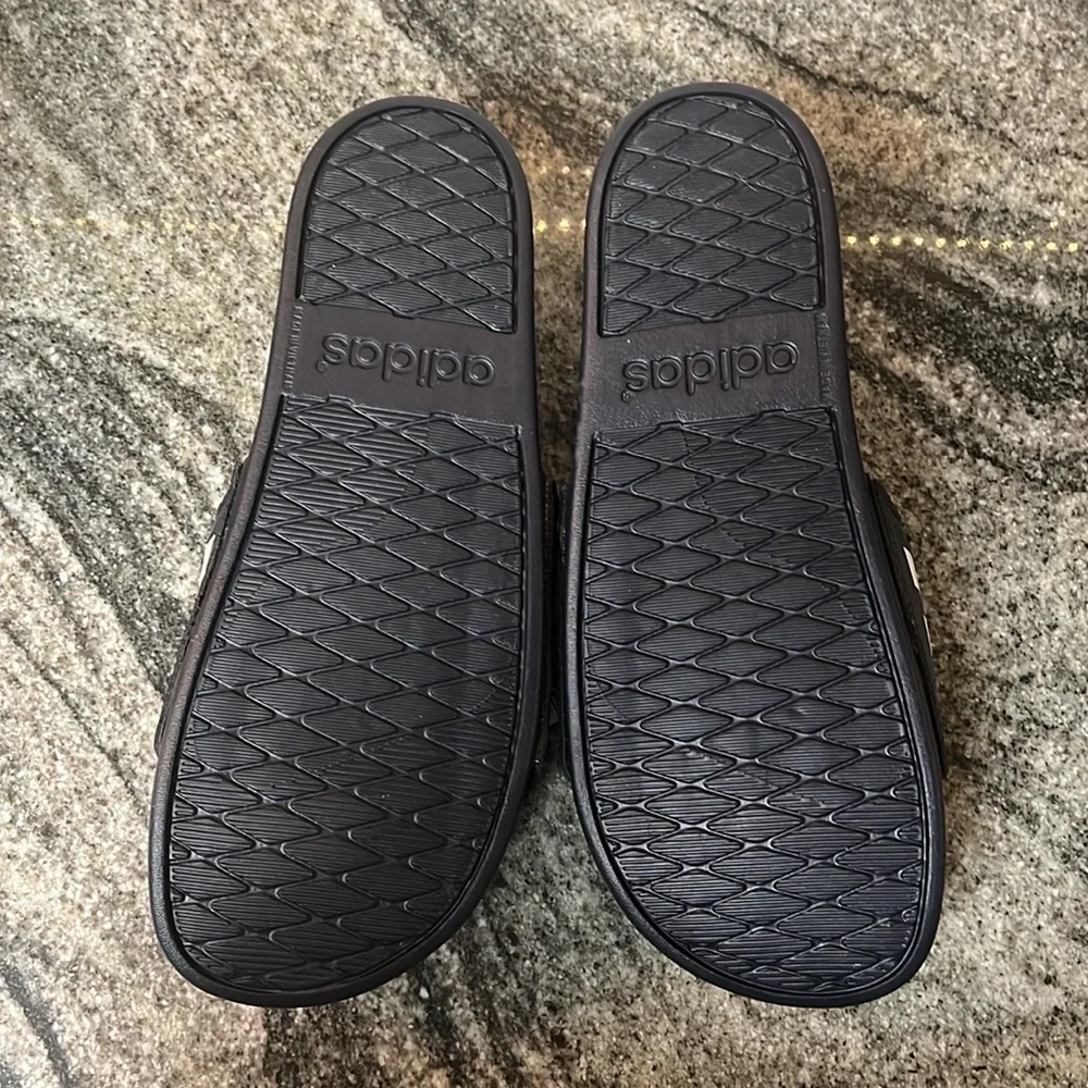 adidas Navy and White Adilette Comfort Slide Sandals